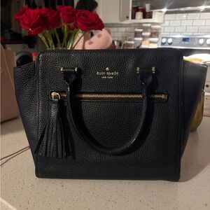 Kate Spade Black Satchel with Tassel